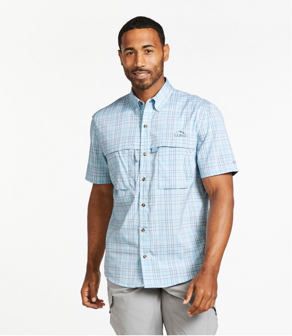 L.L.Bean US | Men's Tropicwear Shirt, Plaid Short-Sleeve