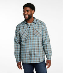 L.L.Bean Discount | Men's Katahdin Performance Flannel Shirt-Jacket, Hi-Pile Fleece-Lined Plaid