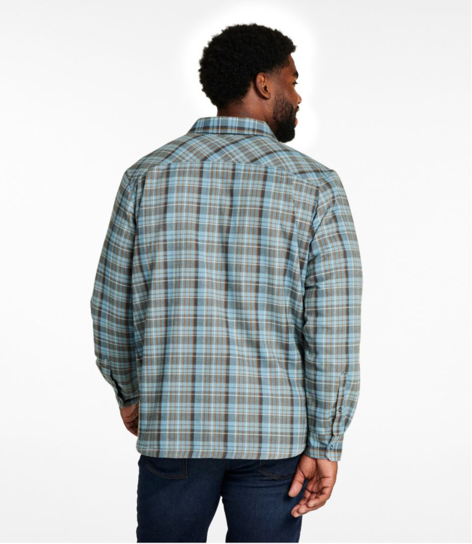 L.L.Bean Discount | Men's Katahdin Performance Flannel Shirt-Jacket, Hi-Pile Fleece-Lined Plaid