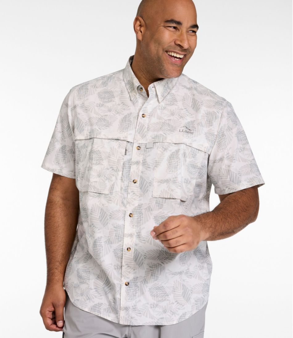 L.L.Bean Sale | Men's Tropicwear Shirt, Short-Sleeve Print
