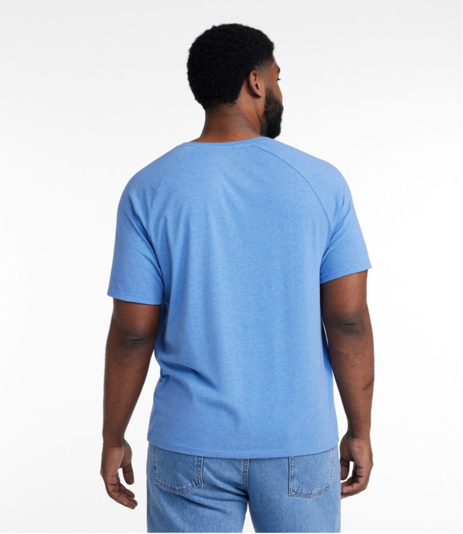 L.L.Bean For Sale | Men's Comfort Stretch Pima Tee Shirt, Short-Sleeve Henley