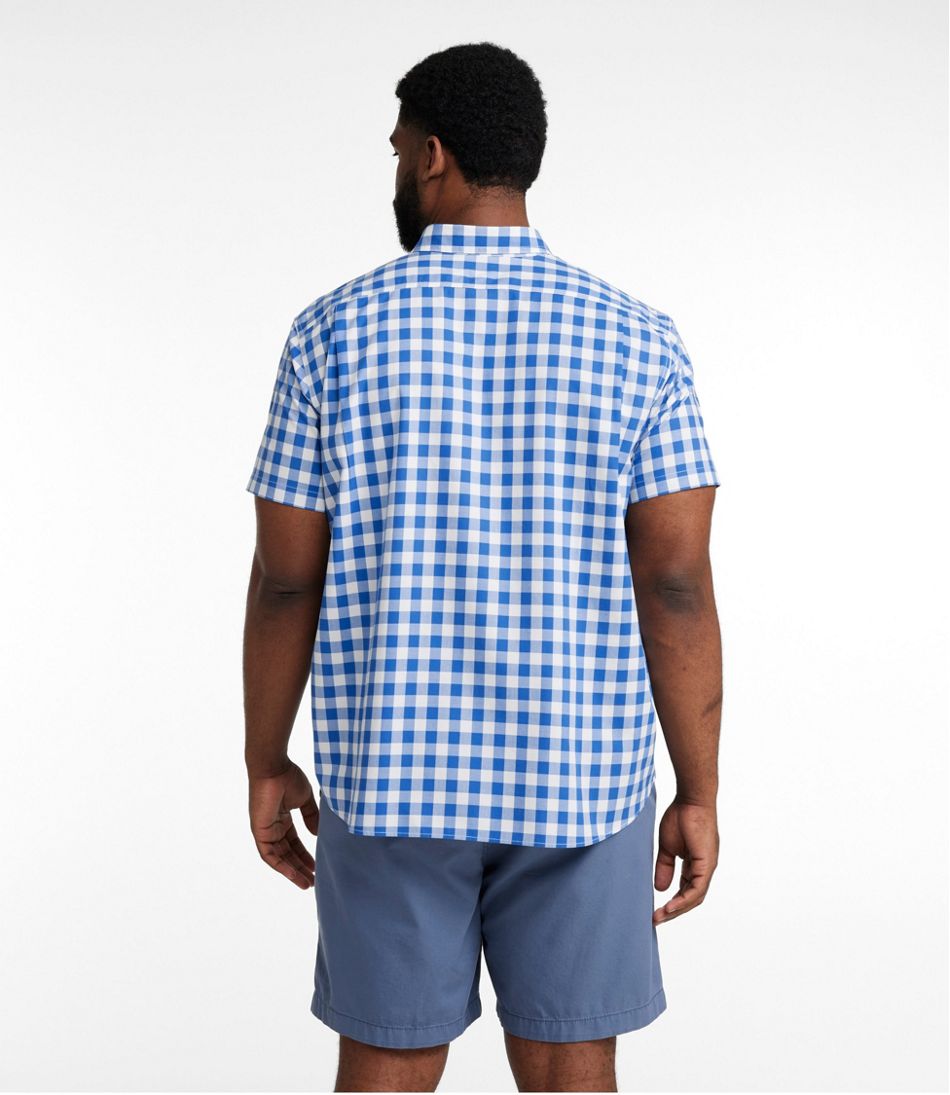 L.L.Bean New | Men's Bean's Wrinkle-Free Everyday Shirt, Traditional Untucked Fit, Plaid, Short-Sleeve