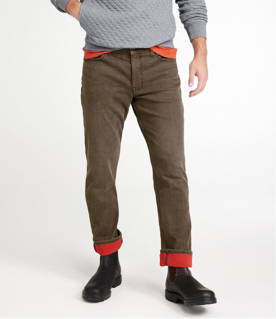 L.L.Bean Discount | Men's BeanFlex® Jeans, Standard Athletic Fit, Fleece-Lined