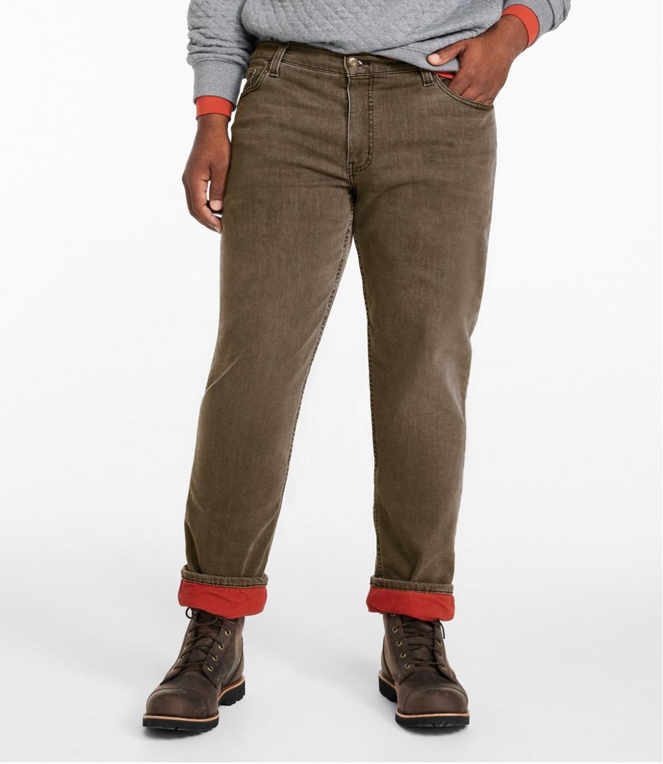 L.L.Bean Discount | Men's BeanFlex® Jeans, Standard Athletic Fit, Fleece-Lined