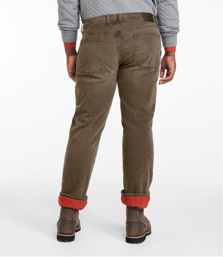 L.L.Bean Discount | Men's BeanFlex® Jeans, Standard Athletic Fit, Fleece-Lined
