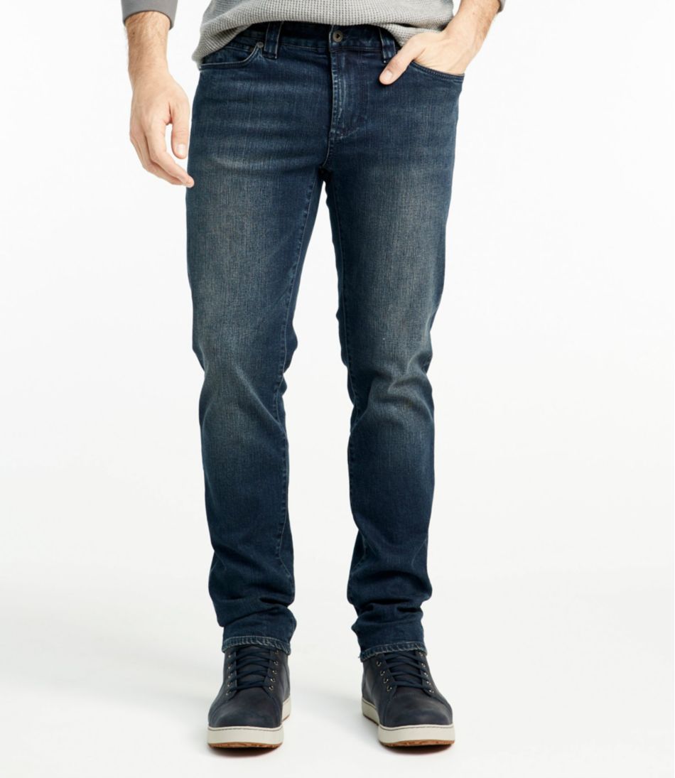 L.L.Bean On Sale | Men's Signature Five-Pocket Jeans with Stretch, Slim Straight