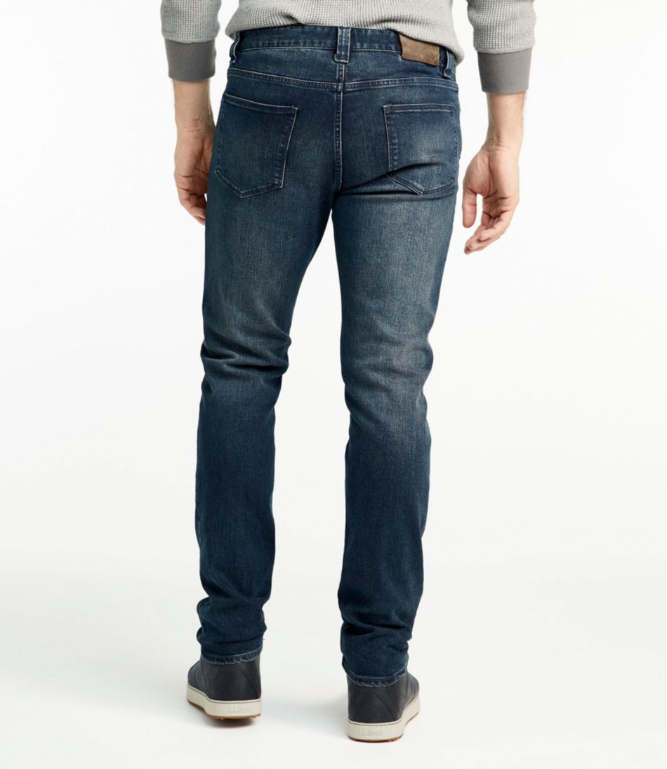 L.L.Bean On Sale | Men's Signature Five-Pocket Jeans with Stretch, Slim Straight