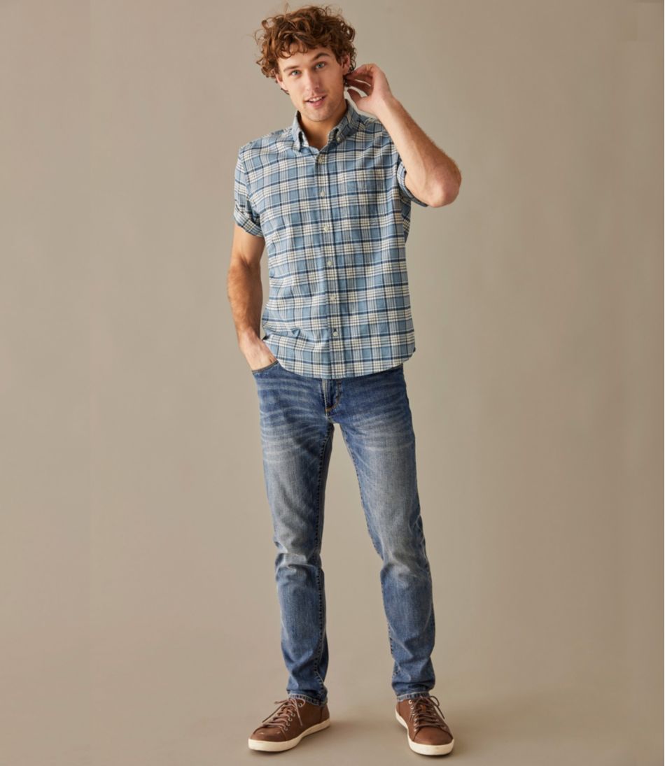 L.L.Bean On Sale | Men's Signature Five-Pocket Jeans with Stretch, Slim Straight