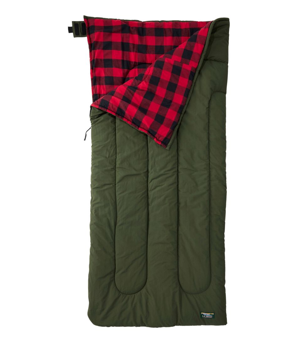 L.L.Bean | Adults' Flannel Lined Camp Sleeping Bag, 20°