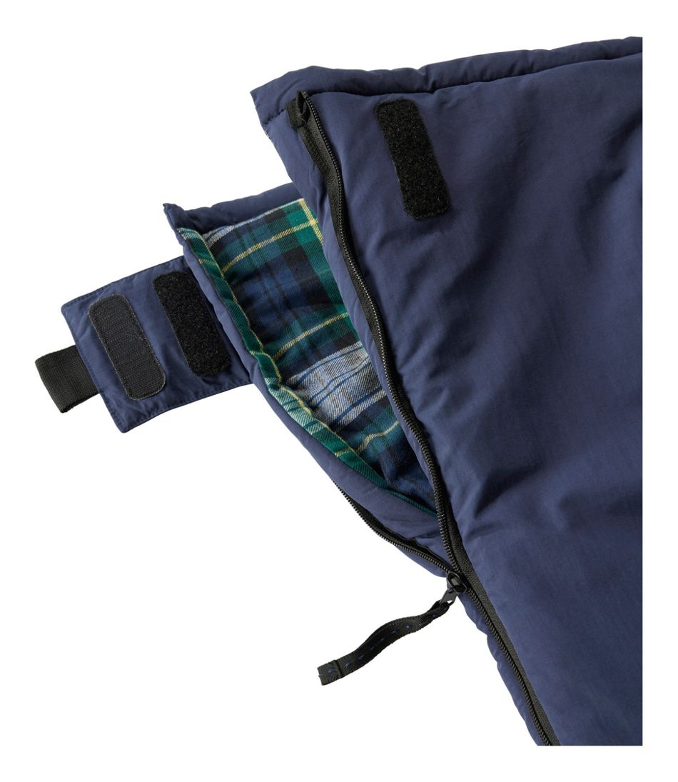 L.L.Bean | Kids' Flannel Lined Camp Sleeping Bag, 40°