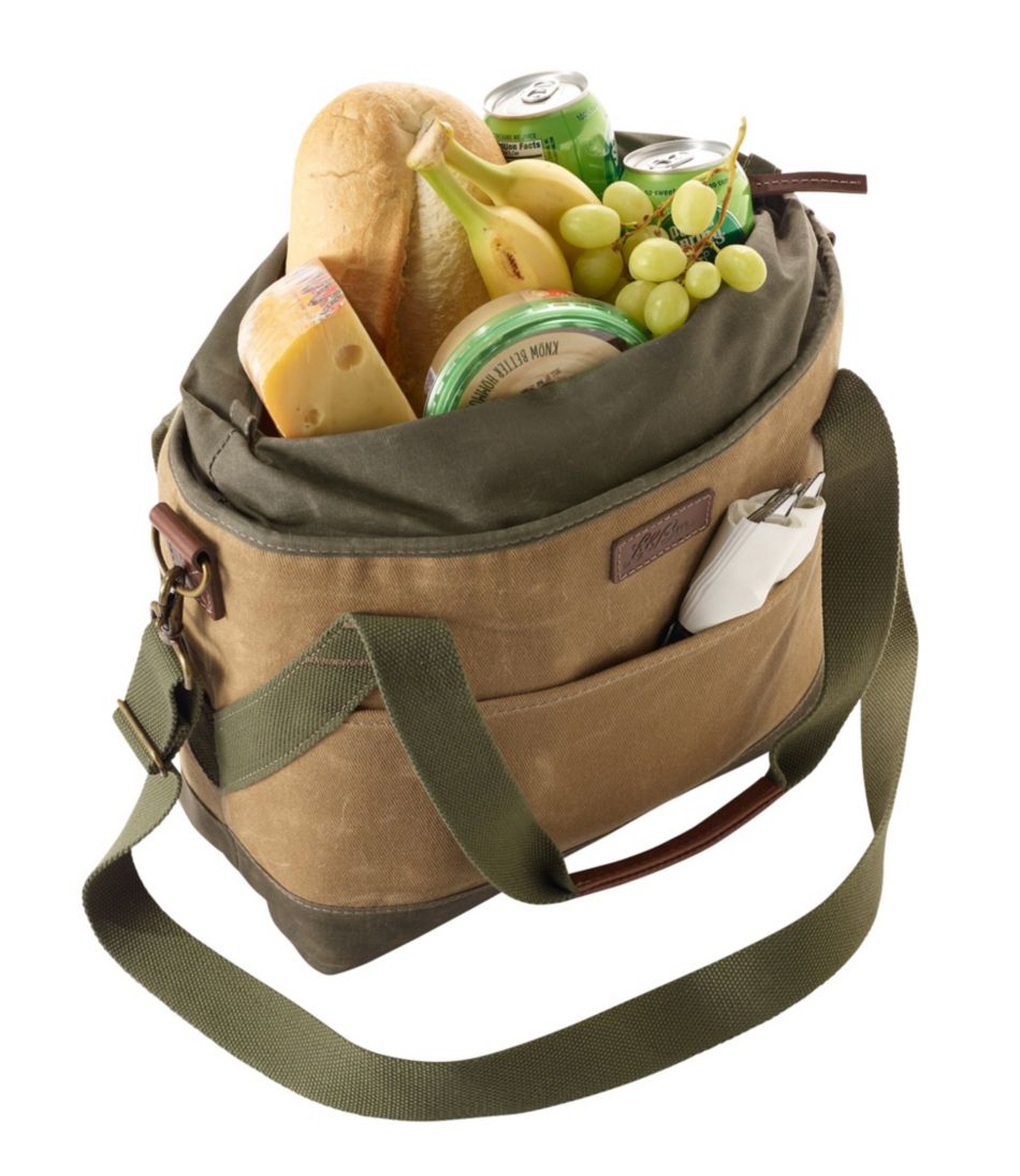 L.L.Bean New | Insulated Waxed-Canvas Tote, Medium