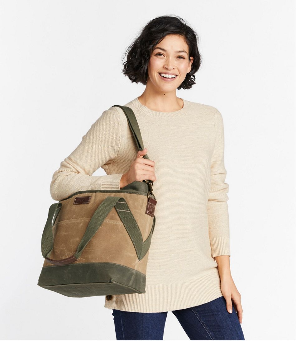 L.L.Bean New | Insulated Waxed-Canvas Tote, Medium