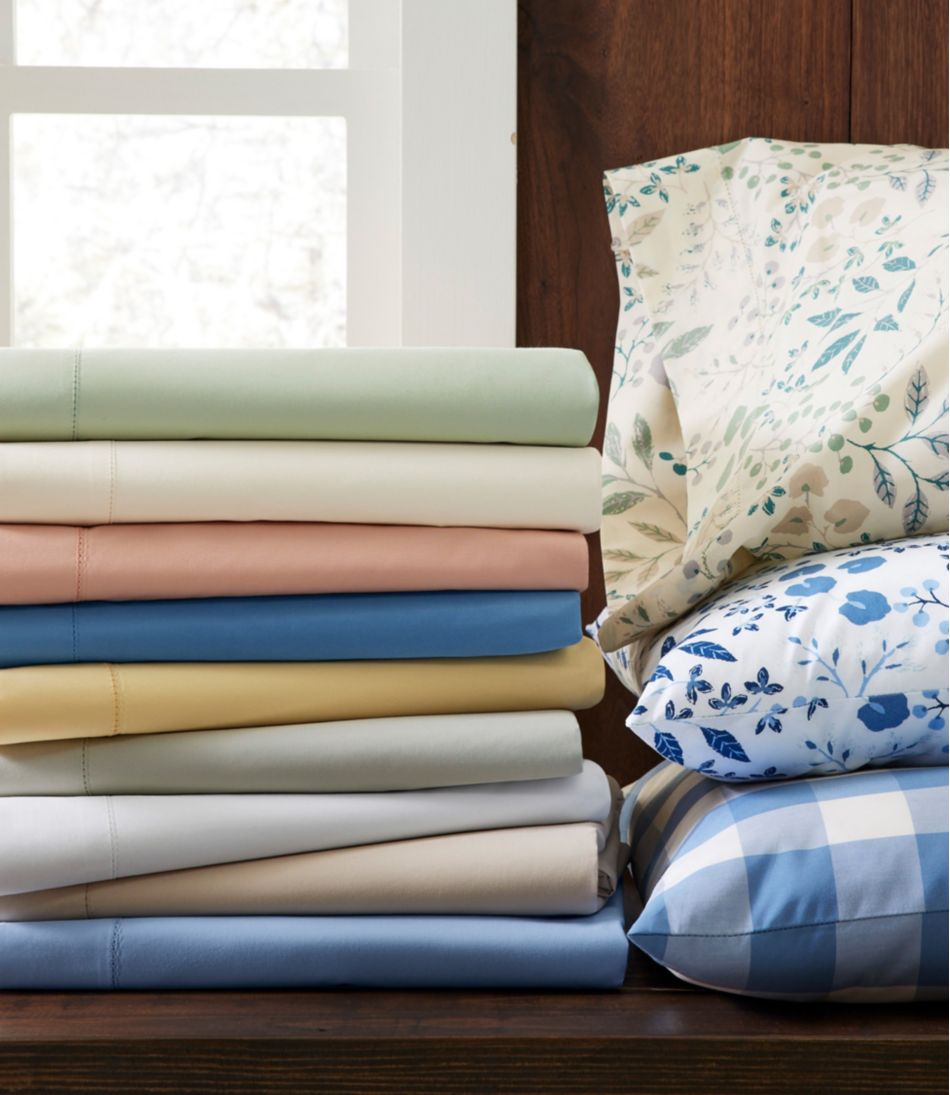 L.L.Bean On Sale | 280-Thread-Count Pima Cotton Percale Sheet, Flat
