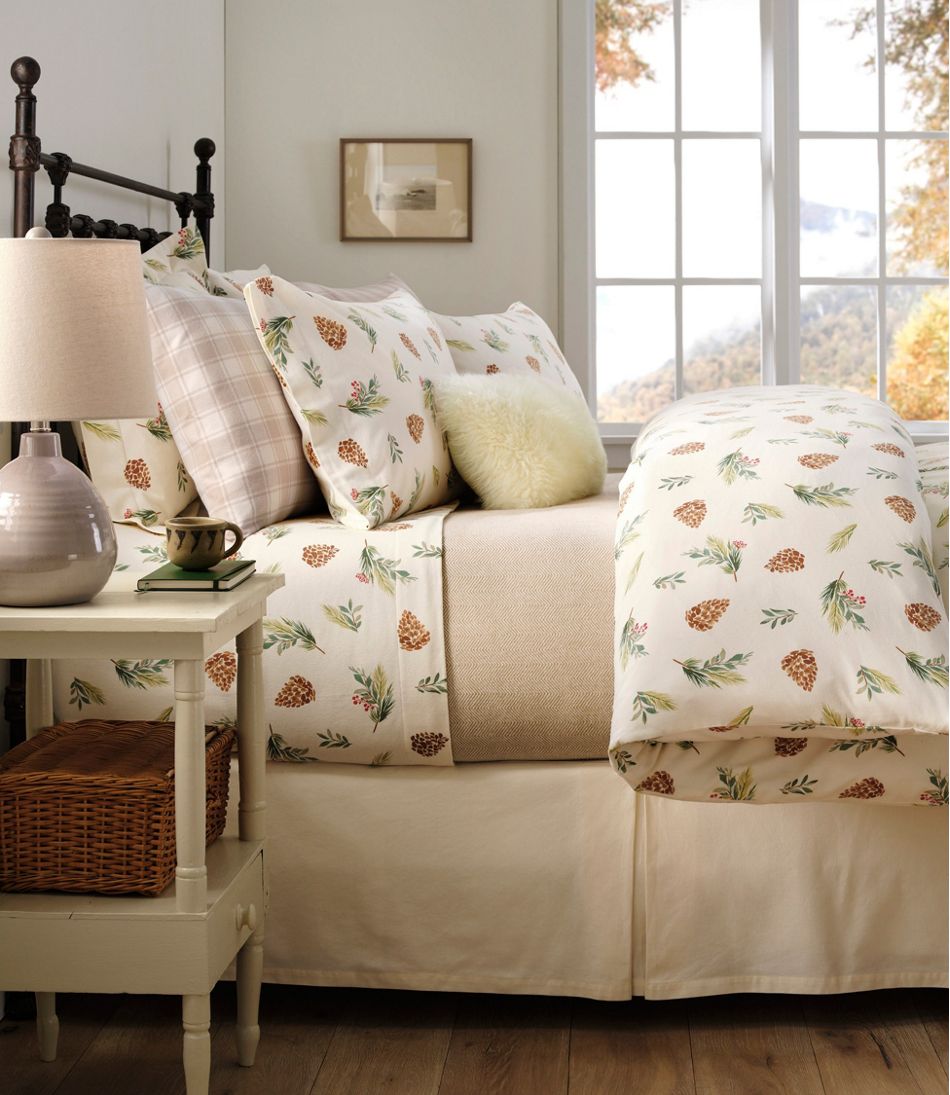 L.L.Bean New | Evergreen Flannel Sheet Collection