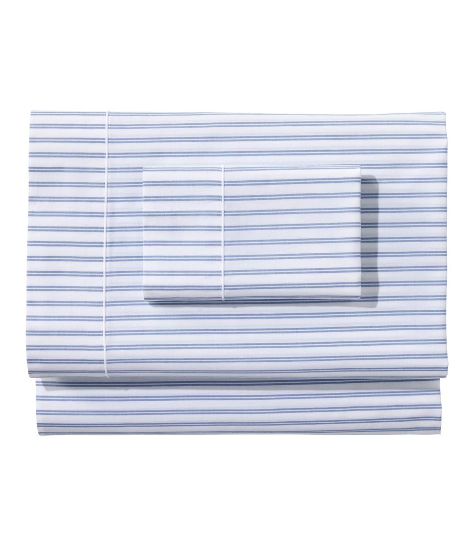L.L.Bean New | Premium Egyptian Percale Sheet Collection, Stripe