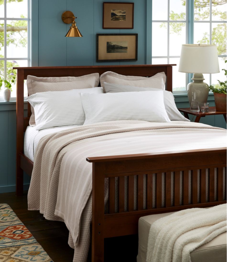 L.L.Bean New | Premium Egyptian Percale Sheet Collection, Stripe