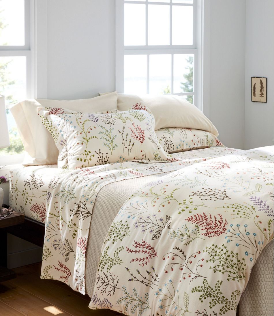 L.L.Bean US | Botanical Floral Flannel Sheet Collection