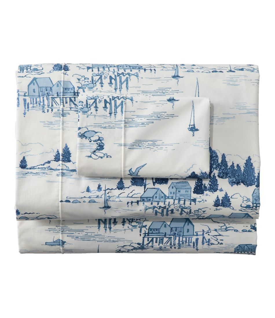 L.L.Bean Sale | Coastal Landscape Percale Sheet Collection