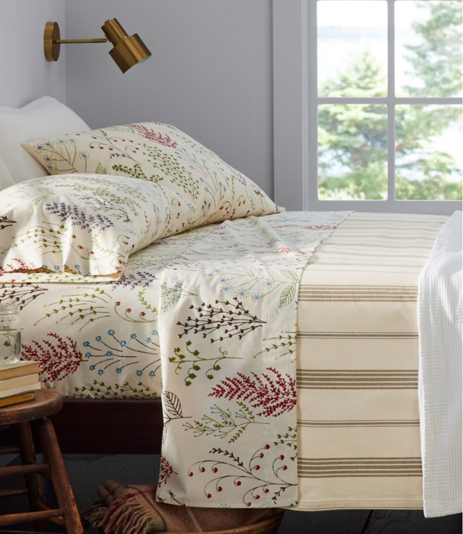 L.L.Bean Sale | Botanical Floral Percale Sheet Collection