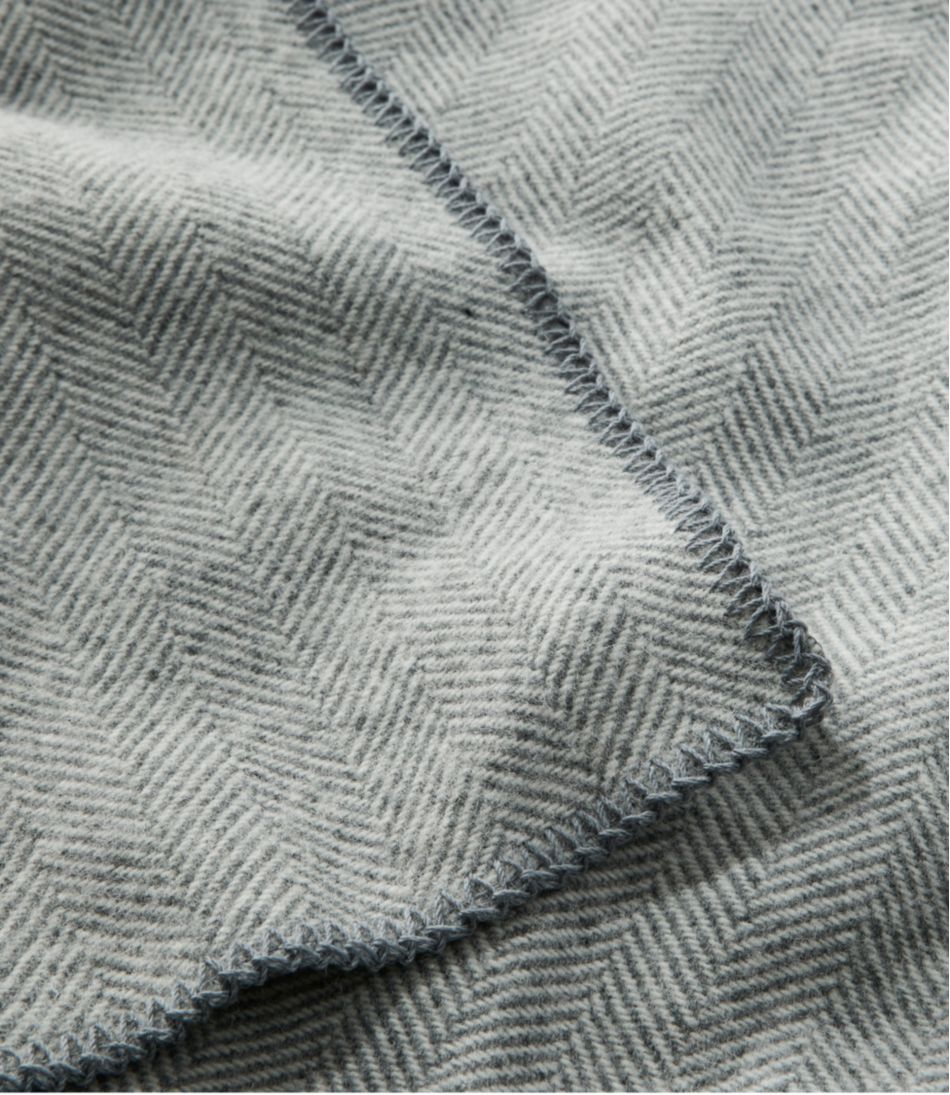 L.L.Bean Outlet | Washable Wool Blanket, Herringbone