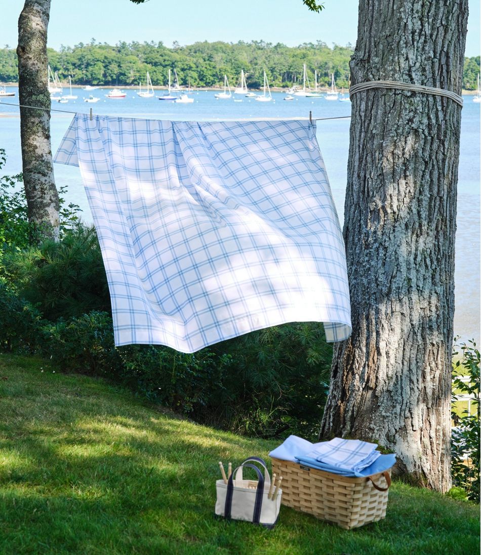 L.L.Bean Sale | 280-Thread-Count Pima Percale Sheet Collection, Windowpane