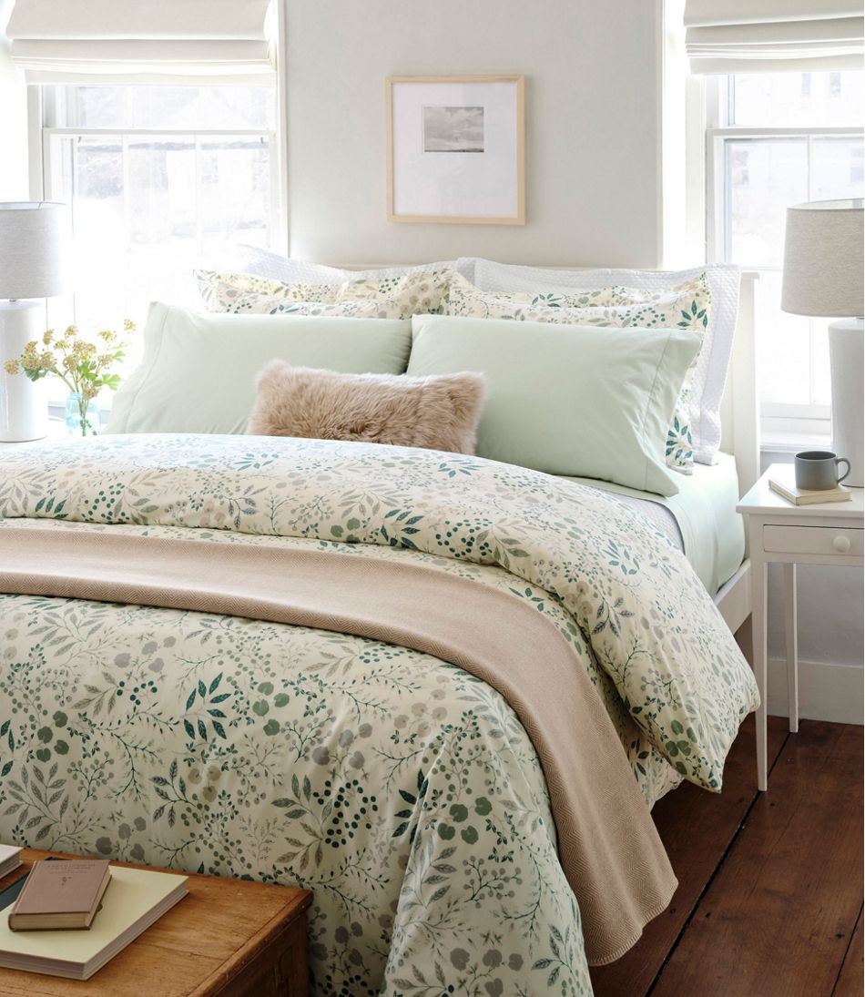 L.L.Bean For Sale | 280-Thread-Count Pima Cotton Percale Comforter Cover Collection, Print