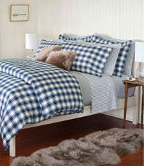 L.L.Bean New | Ultrasoft Comfort Flannel Comforter Cover Collection, Check