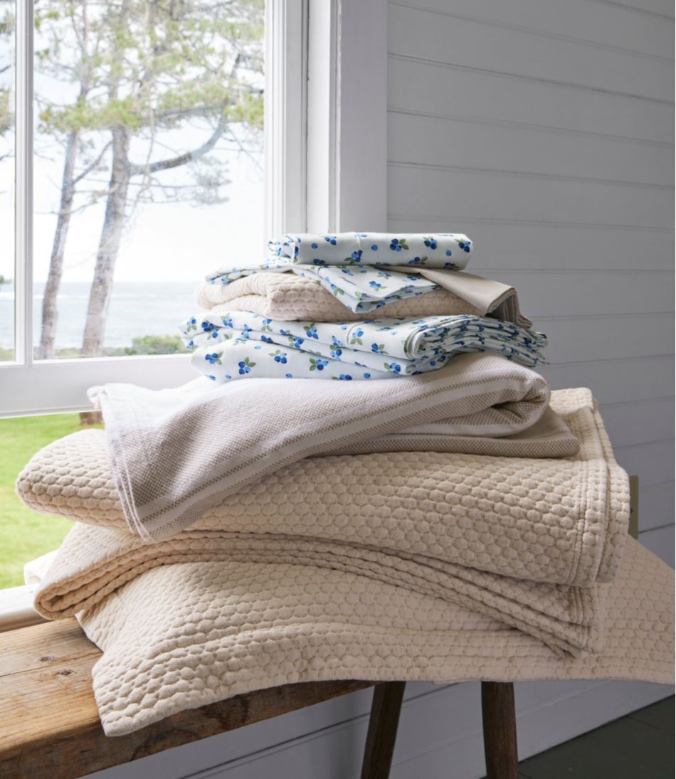 L.L.Bean Sale | Organic Honeycomb Matelassé Bedspread