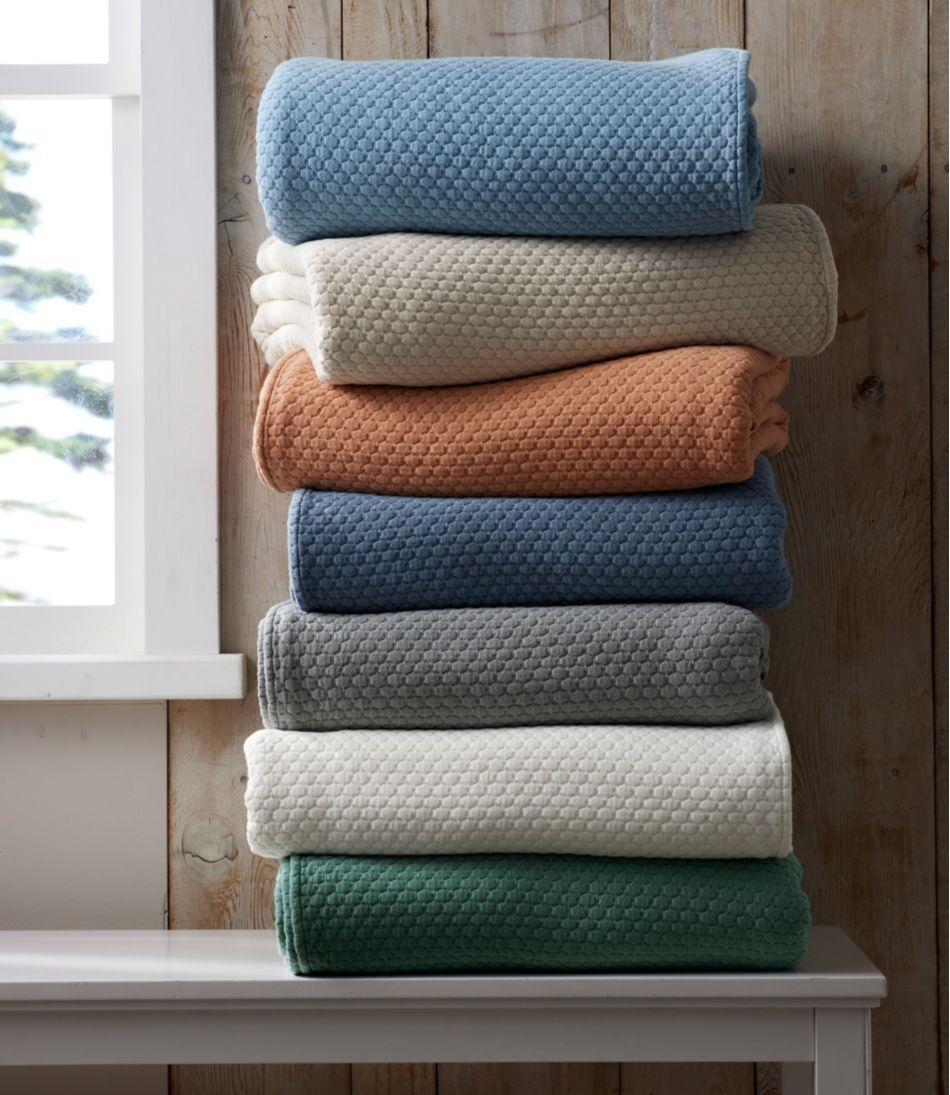 L.L.Bean Sale | Organic Honeycomb Matelassé Bedspread