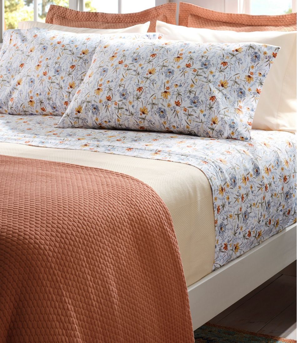 L.L.Bean New | Jess Franks Print Percale Sheet Set Collection