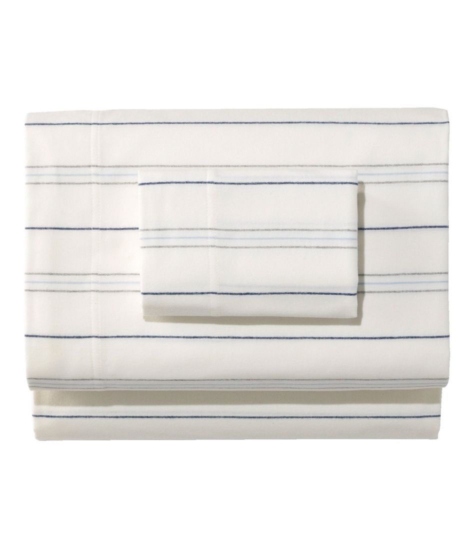 L.L.Bean Outlet | Organic Flannel Sheet Collection, Stripe