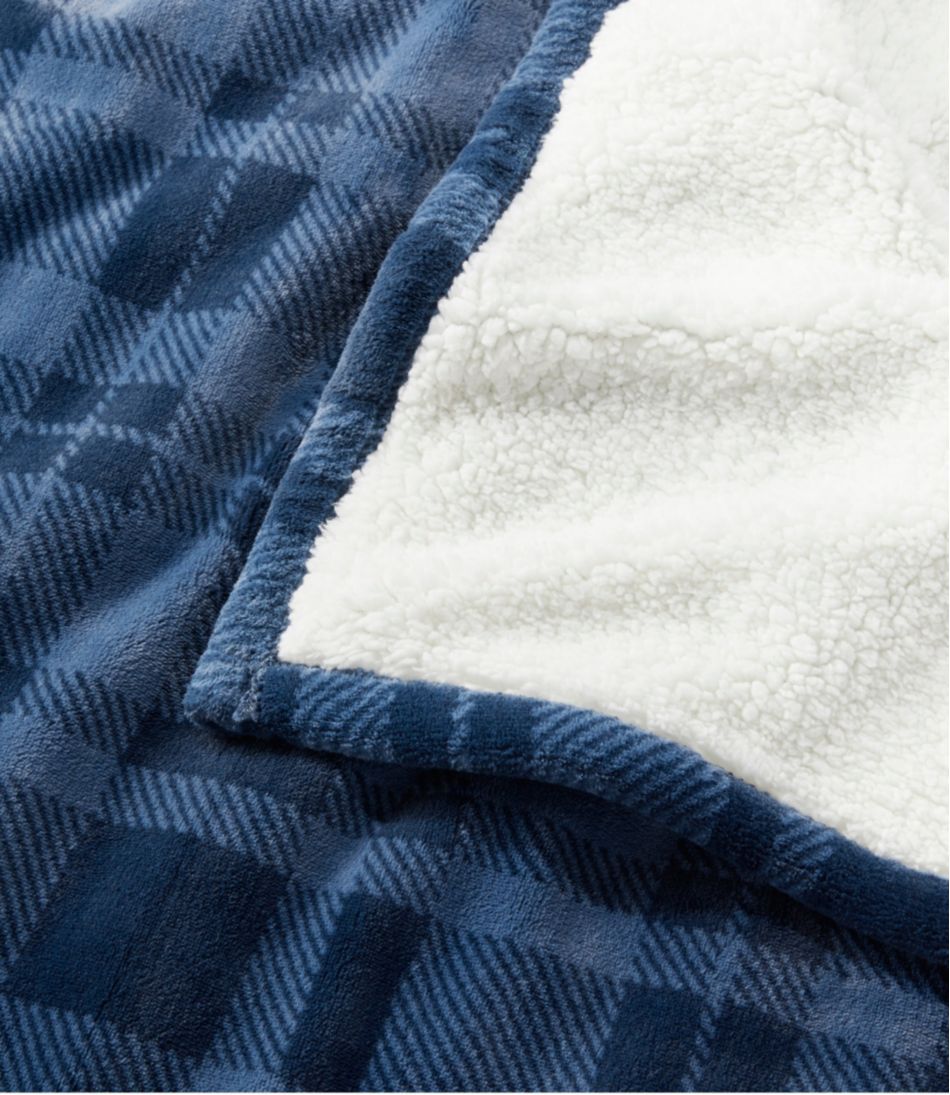 L.L.Bean Sale | Wicked Plush Sherpa Throw, Plaid