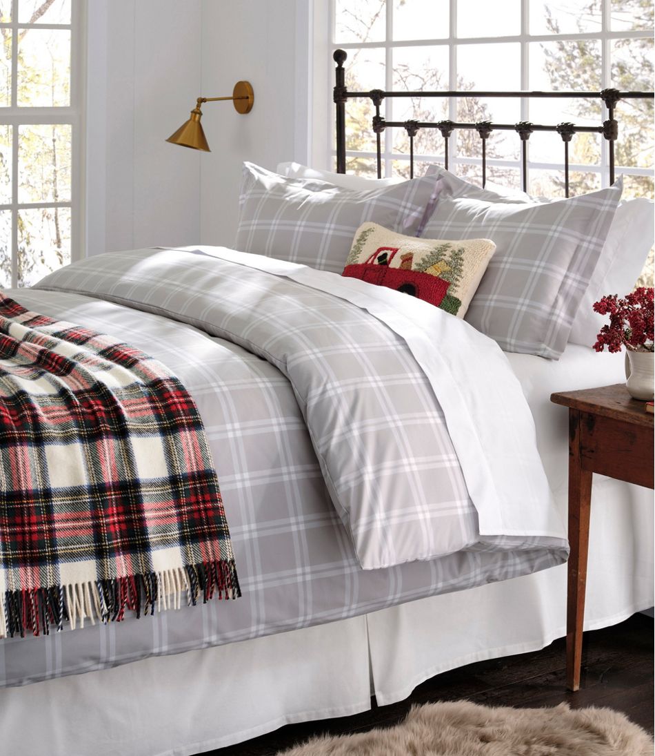 L.L.Bean New | Washable Wool Throw, Plaid 54" x 60"