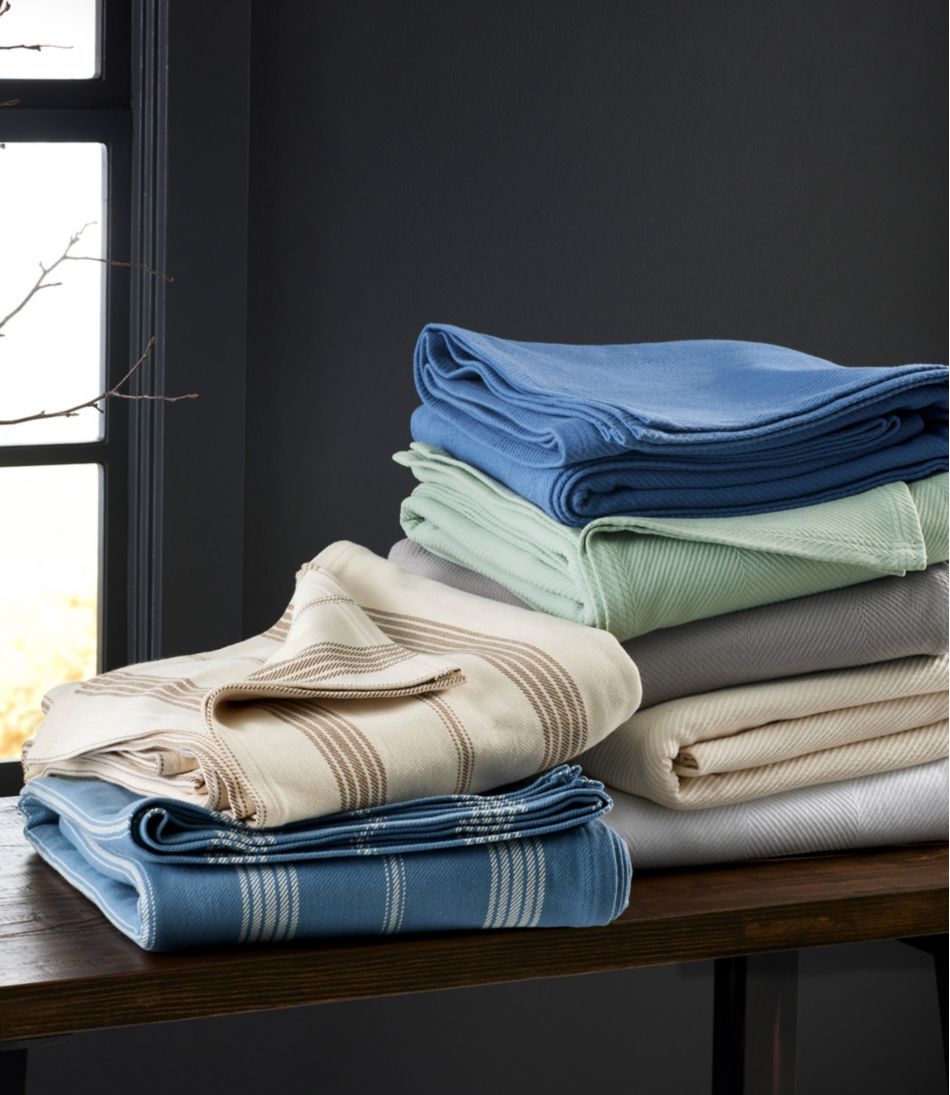 L.L.Bean US | Organic Cotton Blanket, Stripe