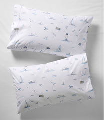 L.L.Bean | Nautical Boats Percale Sheet Collection