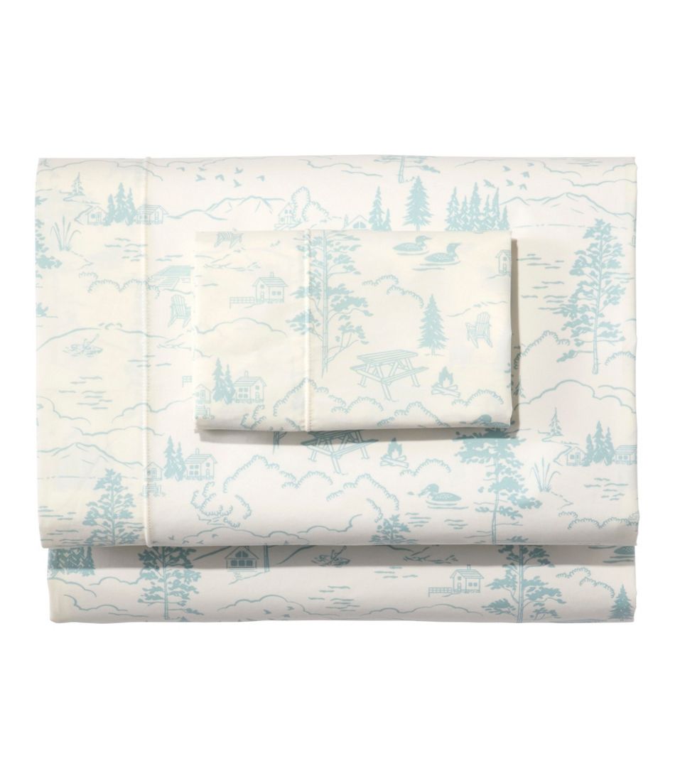 L.L.Bean Online | Lakeside Toile Percale Sheet Collection