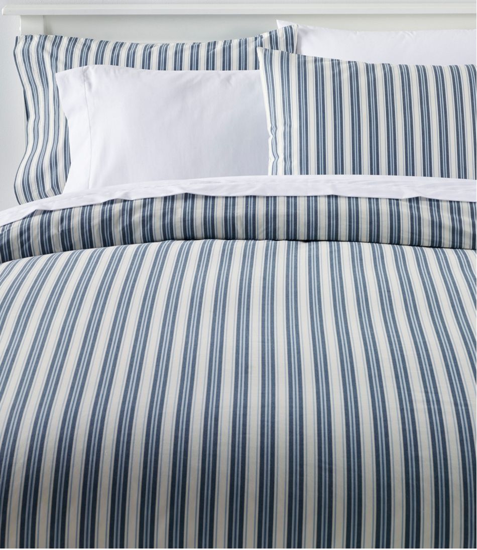 L.L.Bean Online | Sunwashed Percale Comforter Cover, Stripe