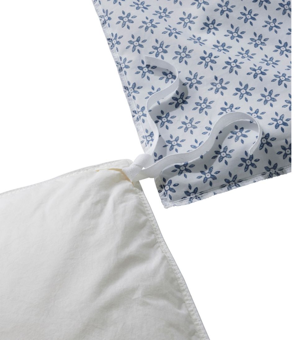 L.L.Bean Outlet | Sunwashed Percale Comforter Cover, Block Floral Print