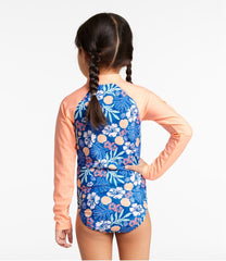 L.L.Bean | Girls' Watersports Swimwear, Rashguard One-Piece