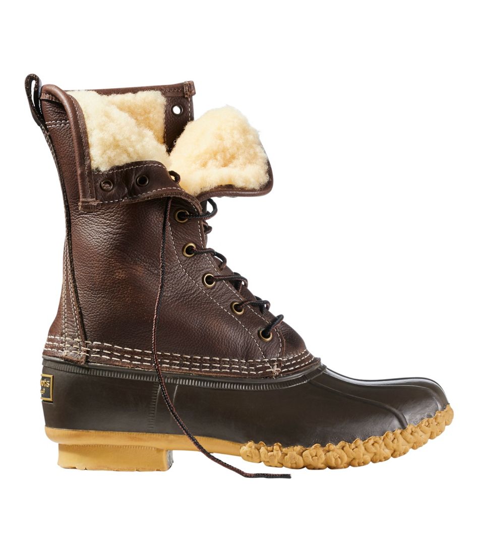 L.L.Bean On Sale | Women's Shearling Lined Bean Boots, 10 Inch