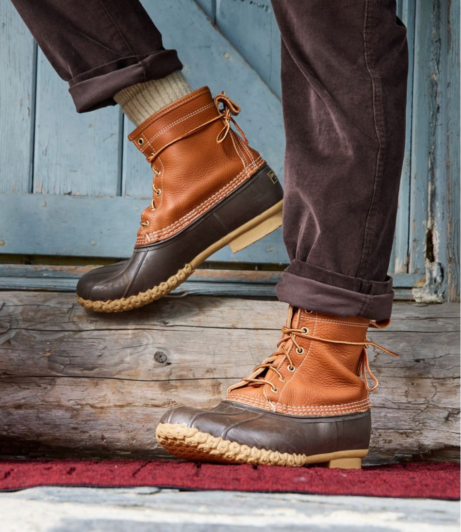 L.L.Bean US | Men's Bean Boots 8", Flannel-Lined Insulated