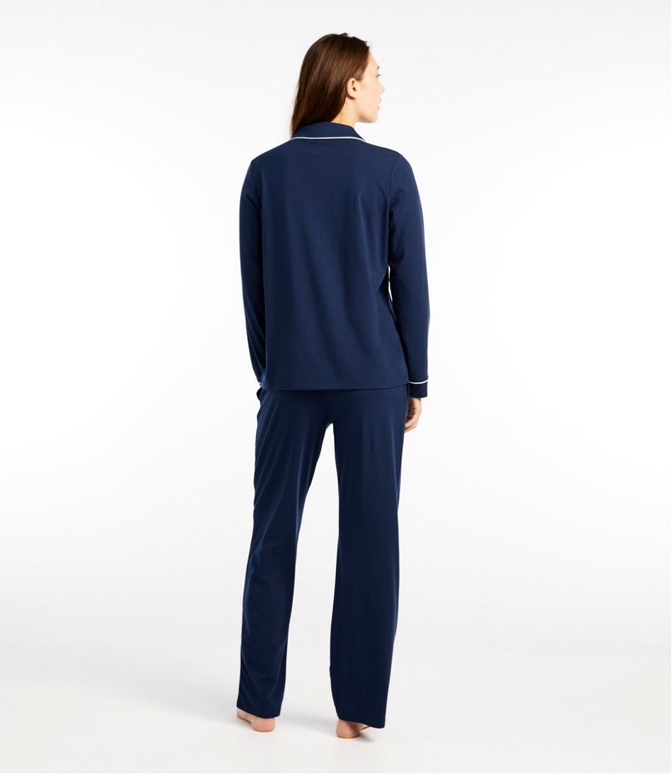 L.L.Bean Sale | Women's Super-Soft Shrink-Free Pajama Set, Button-Front