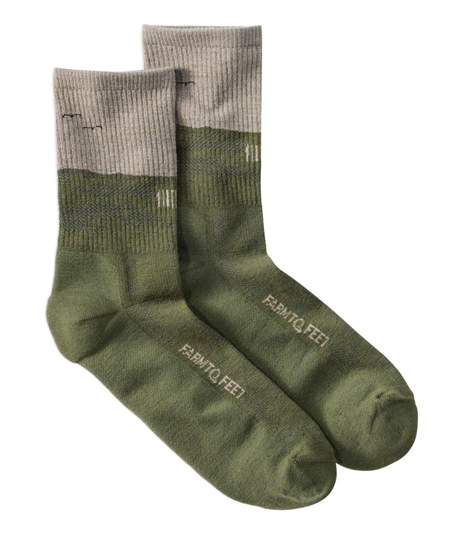 L.L.Bean For Sale | Adults' Farm to Feet Portland West Quoddy Lighthouse Light Cushion 3/4 Crew Socks