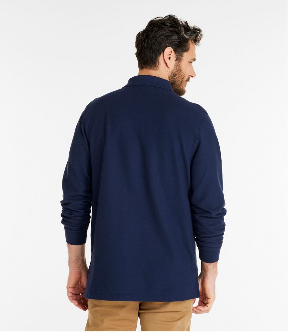 L.L.Bean Online | Men's Premium Double L® Polo, Long-Sleeve Without Pocket