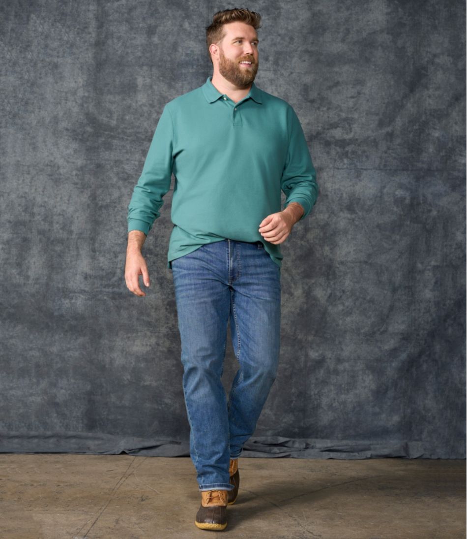 L.L.Bean Online | Men's Premium Double L® Polo, Long-Sleeve Without Pocket