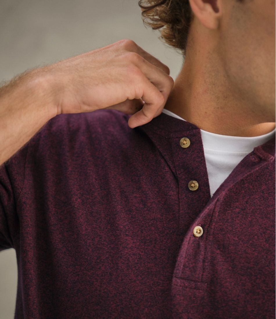 L.L.Bean Sale | Men's Carefree Unshrinkable Tee, Traditional Fit, Long-Sleeve Henley