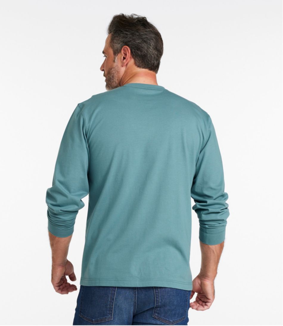 L.L.Bean For Sale | Men's Carefree Unshrinkable Tee with Pocket, Traditional Fit, Long-Sleeve
