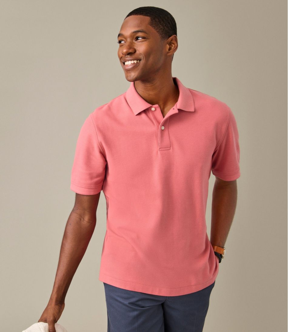 L.L.Bean New | Men's Premium Double L® Polo Banded, Short-Sleeve Without Pocket