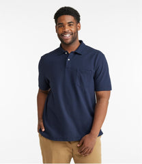 L.L.Bean | Men's Premium Double L® Polo, Hemmed Short-Sleeve with Pocket