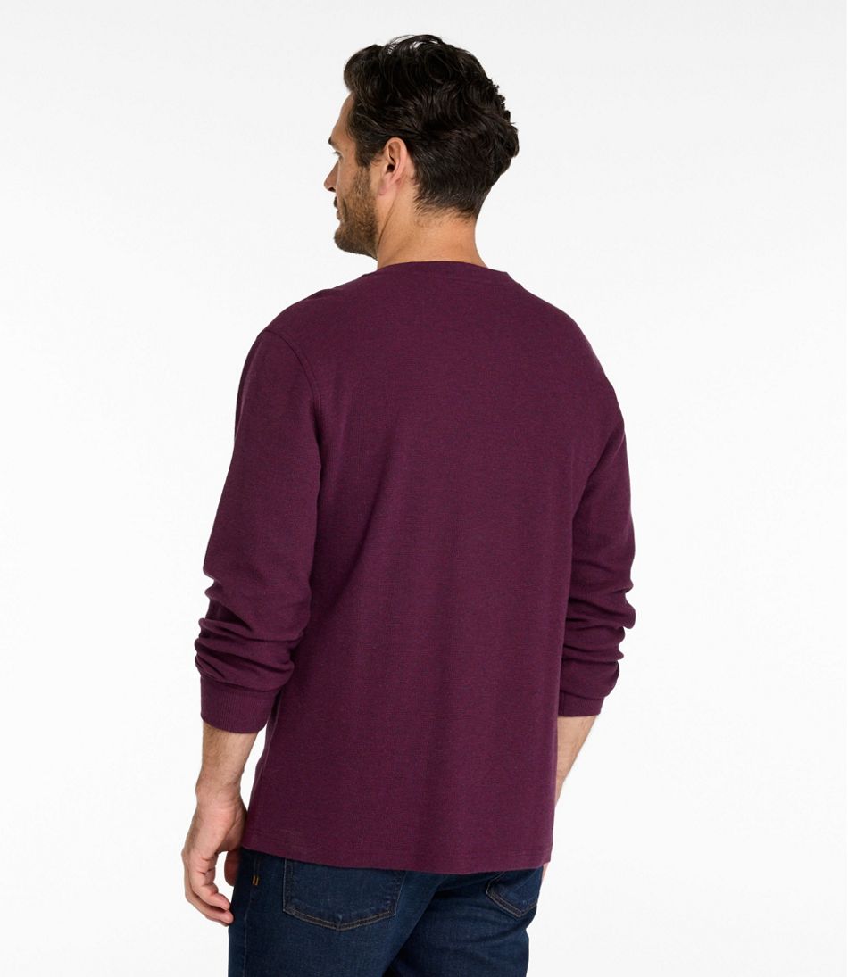 L.L.Bean Online | Men's Unshrinkable Mini-Waffle Henley, Long-Sleeve Traditional Fit
